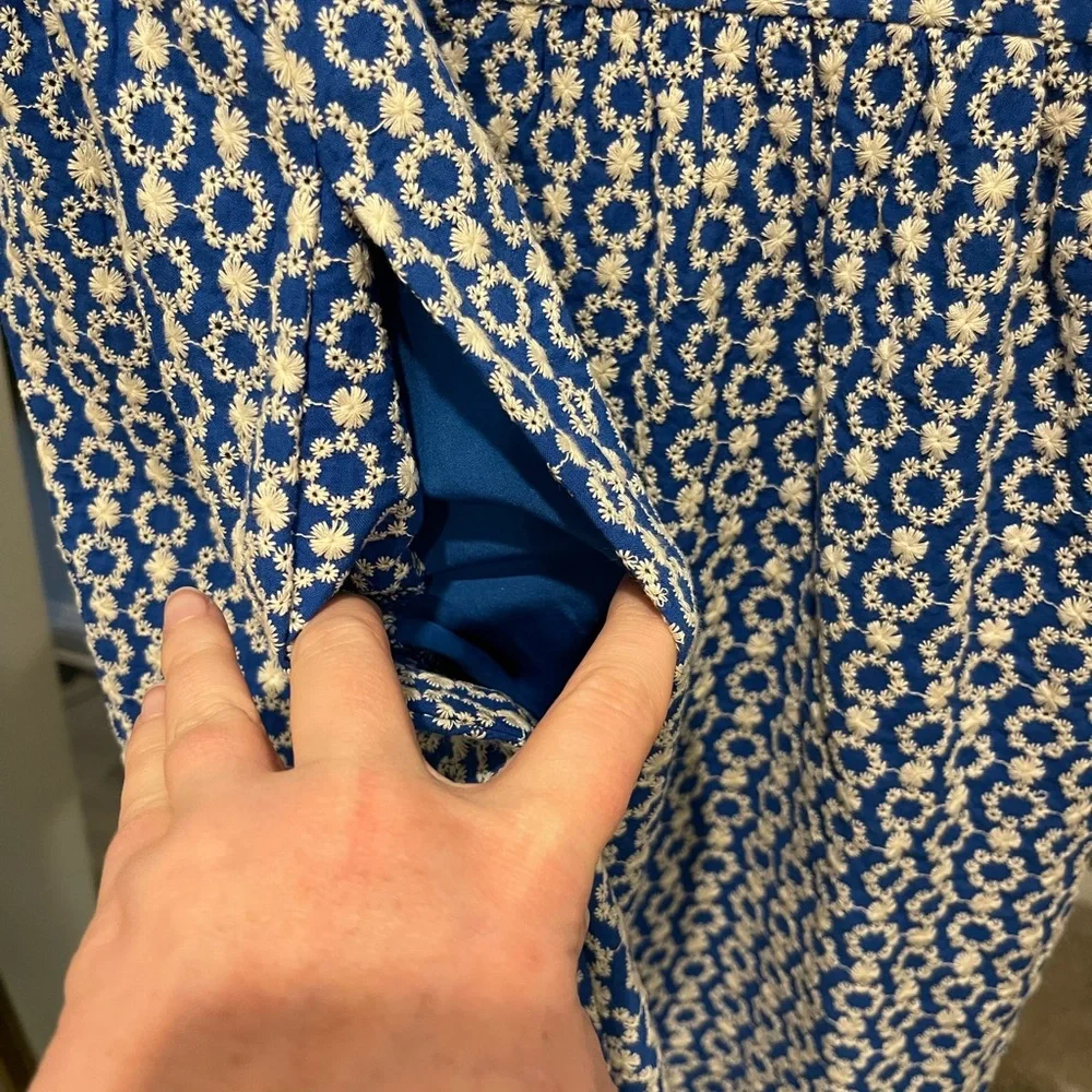 Pomander Place Blue and White Floral Dress M - Picture 10 of 12